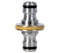Adaptateur métallique double mâle Hozelock pour tuyau d'arrosage