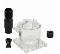 Adaptateur Meuleuse d'angle Boîtier de Conversion Guide de Découpe Base Plane Transparente en et Métal pour Tranchant, Adaptateur De Meuleuse D Angle en Affleureuse, Version Standard