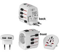 MicroConnect SKROSS - Adaptateur pour prise d'alimentation - blanc