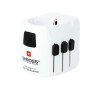 Skross Adaptateur de voyage PRO Light 2 x USB 12 W avec mise à la terre Blanc