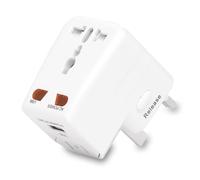 Adaptateur multi pays 1USB 1A blanc
