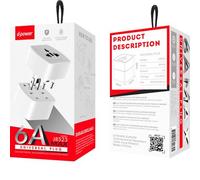Adaptateur Multi-Pays World Travel Charger Réversible Pour Tous Pays