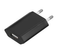 Adaptateur Mural USB 1a en ABS PC Noir pour Voyages | Charge Dc 5v 500ma, Protection Surintensité et Surchauffe, Arrêt à Charge Complète