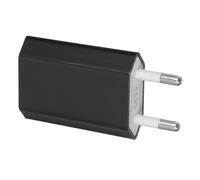 Adaptateur Mural USB 1a Noir pour Voyages et Affaires | ABS PC Léger, Protection la Surchauffe, Arrêt Automatique Quand Batterie Pleine, pour Appareils Mobiles