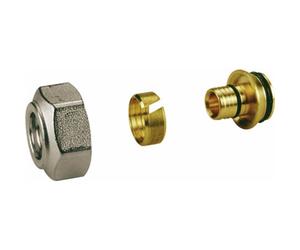 Adaptateur Nickelé et chromé - Eurocone R179E Tube multicouhe GIACOMINI