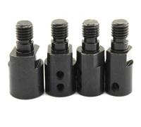 Adaptateur Noir de Mandrin Acier 12mm M10, pour Arbre Moteur | Couplage Flexible, Réduit les Contraintes Entre Moteur et Composants, pour Axe Circulaire 10mm et Montage Précis