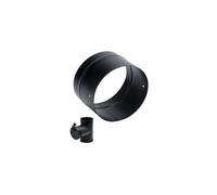 Adaptateur noir mat sur té équerre noir mat piquage femelle 180 mm TEN