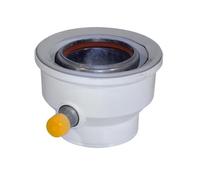 Adaptateur p/vent chaud. gaz dia 60/100 a 80/125