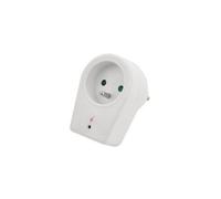 Adaptateur parafoudre français 1 prise blanc (230 VAC)