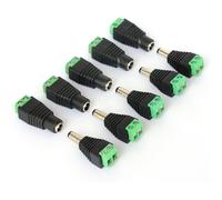 Adaptateur pour bande lumineuse LED, connecteur d'alimentation moulé par injection double couche pour caméra de sécurité CCTV