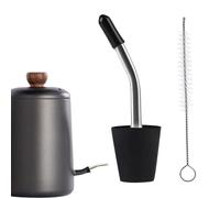 Adaptateur pour bouilloire, bec verseur pour spiritueux, diamètre 15-18 mm, entonnoir lavable résistant à la chaleur avec brosse de nettoyage pour boissons chaudes