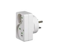 LEGRAND - Adaptateur 1 Prise 2P+T 16A + 1 Prise 20A sur Prise 32A à 3 Broches - Sécurité Enfant Intégrée - Design Compact - Fabriqué En France - Blanc