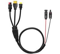 Adaptateur pour chargeur solaire XT90 - Rallonge de 1,85 m - Chargeur solaire mâle - Entrée XT90 - Station d'énergie solaire portable et générateur