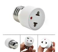 Adaptateur pour douille E27 vers prise US/EU. Convertit une douille E27 en prise US/EU standard.