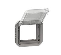 adaptateur - pour fonction mosaic - volet verrouillable - composable - gris - legrand plexo 069579l