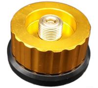 Adaptateur pour gaz Camping Auto-Stop Laiton 4x3cm Adaptateur | Arrêt automatique du fuel, joint étanche, noyau en laiton , pour idéal randonnée, taille compacte(golden)