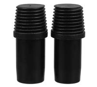 Adaptateur pour Manche de Balai-serpillère Fileté Type Allemand 2 Pièces | Connecteur en Plastique Noir, Installation et Retrait Faciles, Usage Maison ou Bureau, pour Balai et Serpillière
