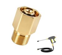 Adaptateur pour Nettoyeur Haute Pression Easy!Lock TR22 vers M22 x 1.5 AG, Adaptateur en Laiton Résistant pour Accessoires HD, HDS, ProHD, Transition de Système Ancien vers Nouveau