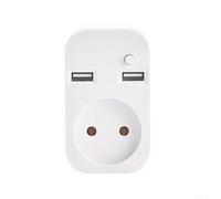 Adaptateur pour prise EU avec Interrupteur et Veilleuse Adaptateur | Interrupteur intégré, veilleuse douce, pour idéal pour chambre noire, sécurité enfant, design pratique