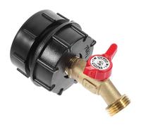 Adaptateur pour Réservoir Ibc 60mm Noir en Abs, Cuivre et Caoutchouc | Cuve 275-330 Gallons, Poignée 1/2 Pouce, Capuchon Central, Raccord 20mm