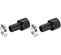Adaptateur pour tuyau d'aspiration 25 mm de Gardena (1 Pouce) : adaptateur de pompe avec collier de serrage pour une connexion étanche (1724-20) (Lot de 2)