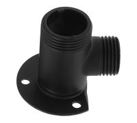 Adaptateur pour Tuyau de Robinet, Coude Mural Noir en Cuivre 25mm/20mm | Installation DIY sans Percer, Support Mural Renforcé, pour Robinets Apparents et Vannes Thermostatiques Extérieures