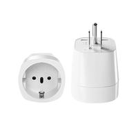 Adaptateur Prise Anglaise, Adaptateur de Voyage France vers UK, Prise pour Irlande, Angleterre, Ecosse, Dubaï, Malte, Type G (Blanc)