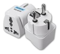 Adaptateur prise - CR2AB - Universel (UK/US/EU/AU → EU) - 250V 10A - 2 broches rondes