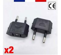 Adaptateur prise secteur - ZISONIX - Lot de 2 - USA/Japon/Chine vers Europe - Norme CE - 250V/3A-125V/6A