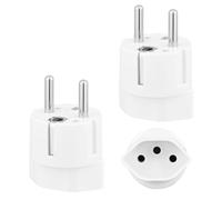 Adaptateur Prise Suisse vers Europe, Type J vers Type E/F Schuko Adaptateur pour Allemagne France Espagne Pays-Bas Autriche Portugal