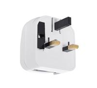 Adaptateur Prise Type E Tête Large avec Câble Droit à Prise Type G (UK) Blanc