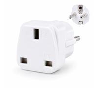Adaptateur Prise UK vers EU, Type G vers Type F pour Voyage en Europe | Adaptateur UK EU Compact 10A 2300W avec Sécurité Enfant, 100-250V pour France, Allemagne, Espagne et Voyages