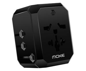 Adaptateur Prise Universel EU / USA / UK / AUS + 3 USB + 1 USB C Noir