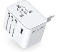 Adaptateur Prise Universelle Adaptateur Voyage avec 2 Ports USB A et 2 Ports Type C，France vers USA Canada UK Italie Australie