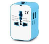 Adaptateur Prise Universelle, Adaptateur Voyage Universelle, Adaptateur Universel de Voyage avec 2 USB, Prise Adaptateur Internationale Adaptateur Secteur pour USA UK EU AU Anglaise Americaine Canada