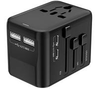 Adaptateur Prise Universelle avec 2 USB C et 2 USB A et 1 Prise CA