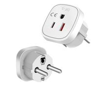 Adaptateur Prise USA vers France, 2 Pièces | Adaptateur Prise Americaine vers France, Adaptateur USA vers France