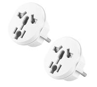 Adaptateur Prise USA vers France 2 Pièces, Adaptateur Prise Universelle, Adaptador de Viaje Internacional, Convertidor de Enchufe EU pour UK, USA, Chine, la Suisse ect, Matériau Ignifuge PC