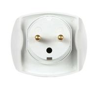 - Adaptateur prise voyage France vers UK - 2P+T 16A - Blanc - Lébénoïd