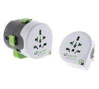 - Adaptateur prise voyage universel avec port USB - compatible avec +195 pays USA/Asie/UK - Vert - Q2 Power