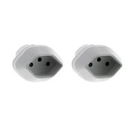 Zenitech - Lot de 2 adaptateurs voyage Suisse/France - Blanc Blanc