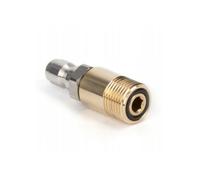 Adaptateur Raccord Rapide 1/4"" INOX vers M18x1,5 M - 250 bar 150°C | Laiton Inoxydable | Pour Nettoyeur Haute Pression Lavor Vertigo