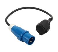 Adaptateur- rallonge mâle CEE17/ femelle Française 16A - cordon: 60 cm - pour camping-cars.