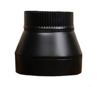 Adaptateur réducteur de conduit de 20,3 à 15,2 cm avec revêtement noir pour installation de poêle à bois, conversion de cheminée et flux d'air hydroponique