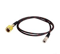 Adaptateur réducteur M10 en acier inoxydable mâle vers femelle en laiton plaqué or pour propane pour GPL pour caravane pour camping-car, barbecue, chauffage de terrasse, filetage noir rouge (91,4 cm