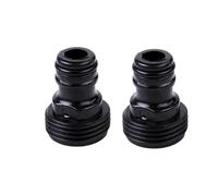 Adaptateur robinet fileté mâle norme US 6-fen 2 pièces, ABS+PC noir - Pour pistolet de lav