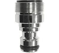 Adaptateur Robinet Mitigeur Chromé Mâle 24x100 Sortie Rapide Tuyau Arrosége