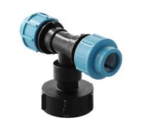 Adaptateur S60x6 pour réservoir ibc 20/25/32 mm raccords PE plastique | Convient pour les réservoirs de carburant IBC avec filetage femelle de 60 mm. Installation facile. Tailles de sortie d'eau