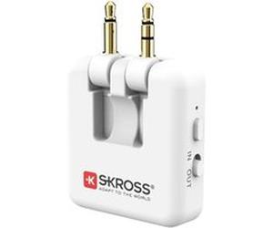 Adaptateur sans fil Skross Bluetooth pour Avion ou Voiture Connection pour entrée et sortie de son Blanc Blanc G
