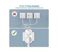 Adaptateur secteur, adaptateur prise Europe vers US, format compact, idéal pour les voyages, qualité garantie, boîtier en polycarbonate ignifugé,